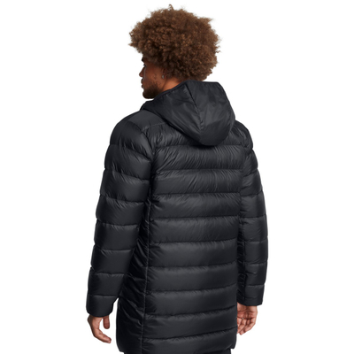 Xhaketë dimërore Under Armour Legend Down Parka, me kapuç, me pupla, e zezë