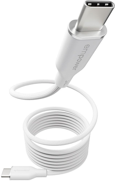 Kabllo USB C PanzerGlass Empower Magnetic, 240W, 1.5m, e bardhë argjendtë