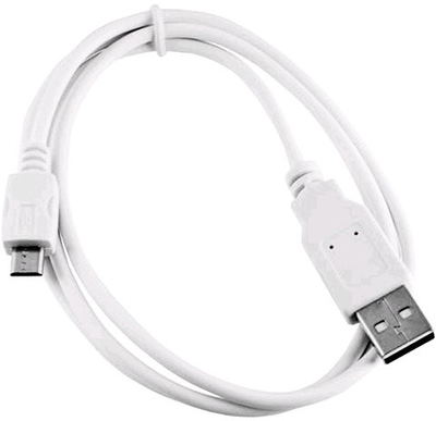 Kabllo C-TECH USB 2.0 AM/Micro, 1m, e bardhë