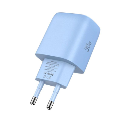 Karikues muri Tech-Protect NCA30, 30W PD QC3.0, 2 porta USB-A USB-C, blu