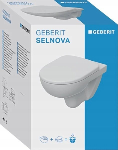 Сет WC ѕиден Geberit Selnova, школка и капак, бел