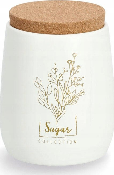 Enë kuzhine Zeller Present Sugar, 750 ml, metal me kapak tapë, e bardhë