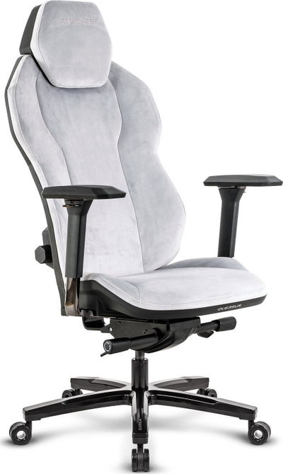 Karrige gaming Quersus ICOS 2.2 Silver Cat, mbështetëse 140°, krahë 4D, gri