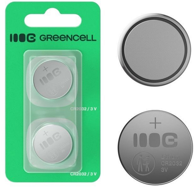 Bateri litiumi Green Cell CR2032, 3V, 220mAh, pako me 2 copë
