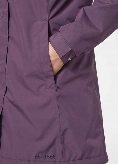 Pallto goca Helly Hansen W Aden Insulated Coat, që s’e kap uji, me kapuç, blu e errët
