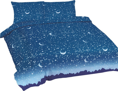 Сет постелнина MATEX UNIVERSAL 02, памук 220 x 200 cm, сина