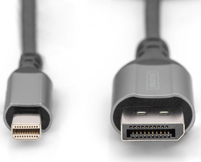 Kabllo adapter DisplayPort Digitus, Mini DP në DP, 8K, e zezë