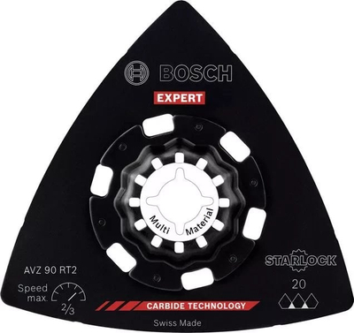 Pllakë gërryese Bosch Expert AVZ 90 RT2, grit 20, për llaç dhe ngjitës, ngjyrë kafe