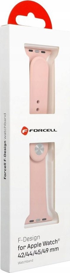 Rrip ore FORCELL F-Design FA01 për Apple Watch 42-49mm, silikon, që s’ka problem me ujë, bezhë pudër