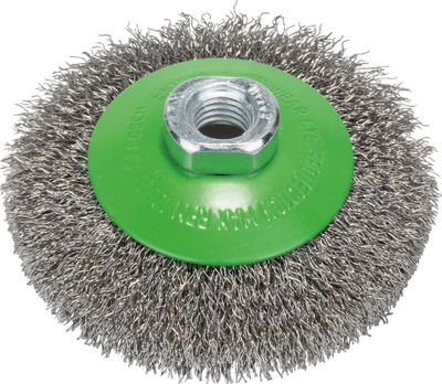 Furre rrethore Bosch Conical, tel inox 0.35mm, 100mm, fije M14