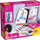 Set kreativ Lisciani Barbie Fashion School, 4 libra mode, me markera dhe ngjitësa, shumëngjyrësh
