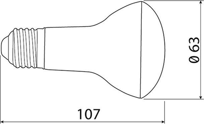Poç elektrik GTV (LD-R6380W-30), LED, E27, 8W, 220 - 240V, 650 lm, i bardhë