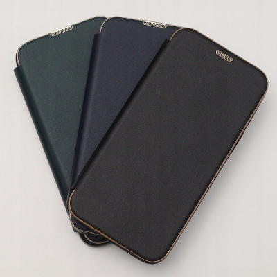 Këllëf telefoni Futera Closing MagSafe për iPhone 14 Pro Max, me kapak, blu e errët (navy blue)