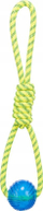 Lodër për qen Trixie Playing Rope me top, 6 cm, 40 cm, verdh e jeshile