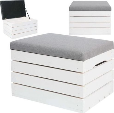 Sandëk ulës IKEA, me hapësirë ruajtjeje, me jastëk sfungjeri, bezhë
