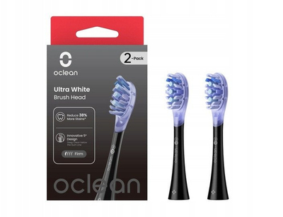 Kokë furçe elektrike Oclean Ultra White UW02, set me 2 copa, e zezë
