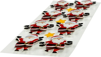 Ngjitëse dekorative 3D Titanum Santas, set 11 copë, motiv Babagjyshi, shumëngjyrëshe