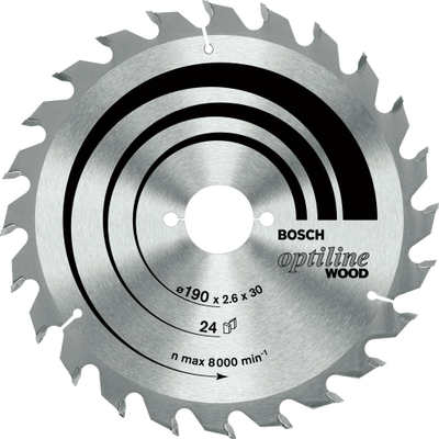 Teh sharre rrethore Bosch Optiline Wood 2608641185, 190mm, 24 dhëmbë