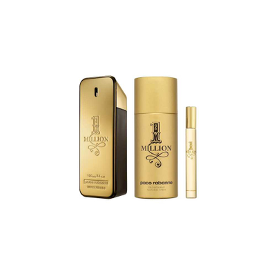 Set Eau De Toilette Paco Rabanne 1 Million 50 ml + deodorant 150 ml + parfum 10 ml