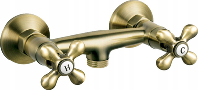 Rubinet dushi për mur Novaservis Ferro Antica BAI7BR, 150 mm, bronz