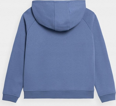 Bluzë sport me kapuç për goca 4F HJZ22 JBLD002, madhësia 128, denim blu