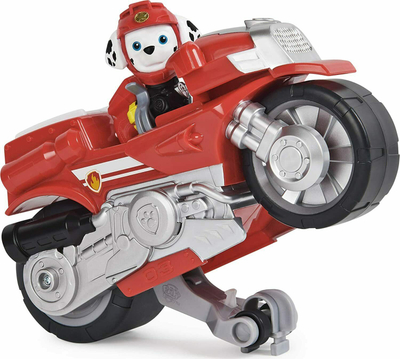 Lodër motor Paw Patrol Moto Pups Marshall Deluxe, me tërheqje mbrapa, me figurën brenda, e kuqe