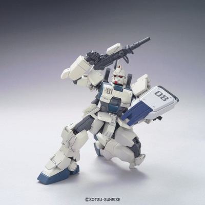 Figurë model Bandai Gundam RX-79 Ez-8, HG 1:144, plastik, bardhë blu