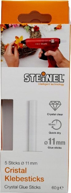 Shkopinj ngjitës Steinel Clear Crystal, 11mm, 120mm, transparent
