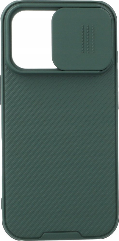 Kllëf telefoni Nillkin CamShield Pro për iPhone 16 Pro, me kapak mbrojtës kamere, jeshile e errët