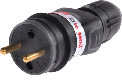 Prizë gome Legrand, 16A 2P+Z 230V IP44, e zezë