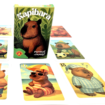 Lojë letra Alexander Piotruś Memory Capybaras, set kartash, për kalamaj