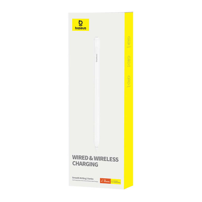 Stilus për tablet Baseus Smooth Writing 2 Series, aktiv, karikim me kabllo dhe pa tela, i bardhë