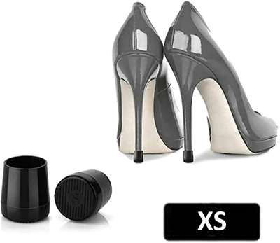 Mbrojtëse për taka AG836C Heel Protectors, madhësia XS, silikon TPU, e zezë