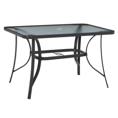 Tavolinë “Bravo” metal + xham 120×70 cm,"HM5021.11", gri