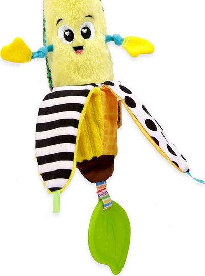 Lodër plushi Tomy Lamaze Banana Benek, me kafshues, shumëngjyrëshe