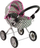 Karrocë lodër për kukulla Gray Doll Stroller, skelet metalik, me kapak, gri me yje