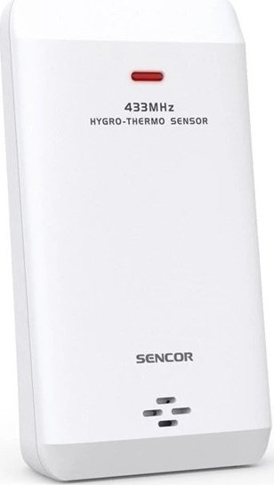 Senzor pa tela për stacion moti Sencor SWS TH8700-8800, për matje temperature dhe lagështie, rreze 30 m, i bardhë