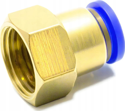 Konektor pneumatik Forsage F-BSE1-4SM, filetë e jashtme 1/2", me valvul, bronz