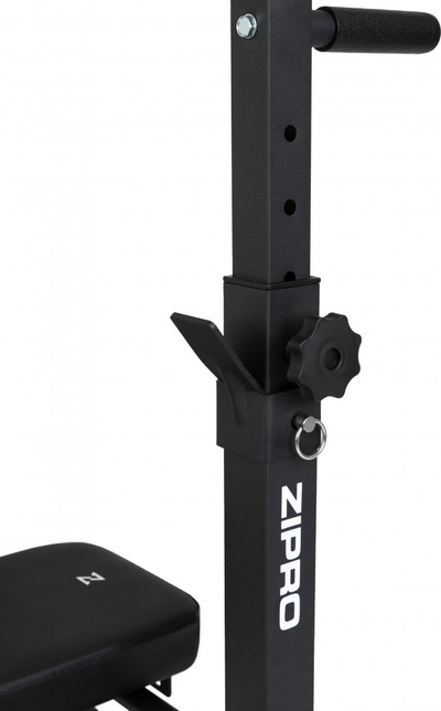 Stol i drejtë fitnesi Zipro Core, 230kg, 70 - 105 cm, i zi