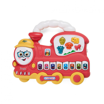 Tren lodër MOMKI, me drita, me tinguj, shumëngjyrësh