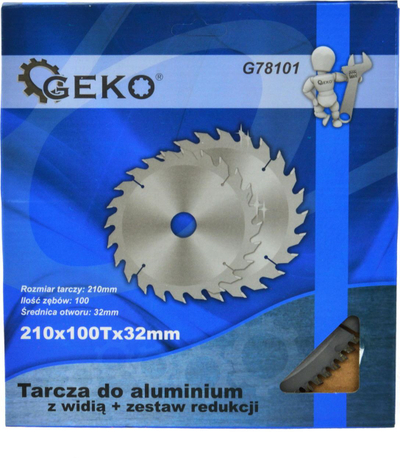 Сечило за пила Geko Blade, 210mm, 100 заби, за алуминиум