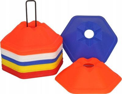Shenja stërvitjeje Maxwel Bollard HEX 2012011, 5 cm, set me 40 copë, shumëngjyrëshe
