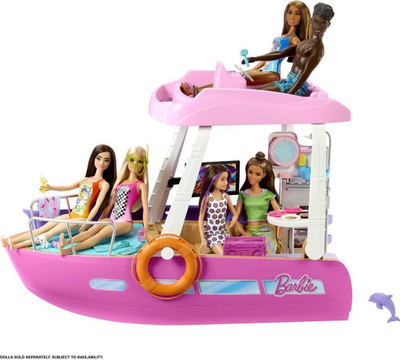 Set lodër Barbie Mattel Dream Boat HJV37, anije loje 91 cm, me aksesore
