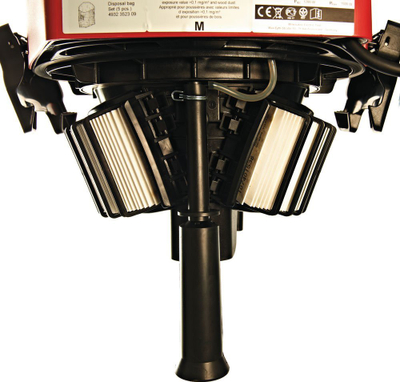 Fshesë industriale Milwaukee AS 300 ELCP, 1500W, depozitë 30L, e kuqe e zezë