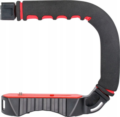 Stabilizator dore për kamerë Ulanzi U-Grip Pro, formë U, montim 1/4", i zi me të kuqe