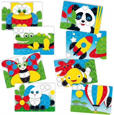 Lodër mozaikë Quercetti Pixel Junior Basic, 40 elemente, shumëngjyrëshe