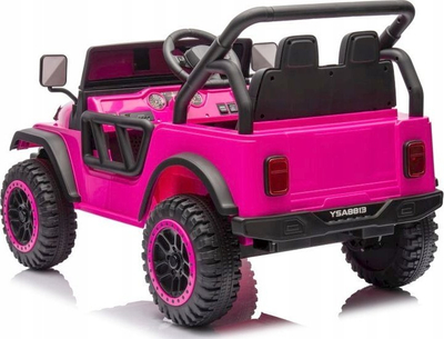 Makinë lodër me bateri Gazelo Jeep YSA8813, me dy ulëse, goma terreni, rozë