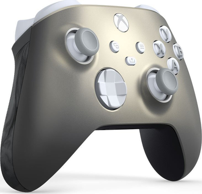 Gamepad Microsoft Xbox QAU-00040, me kabllo edhe wireless, i përputhshëm me Xbox edhe PC, gri metalik