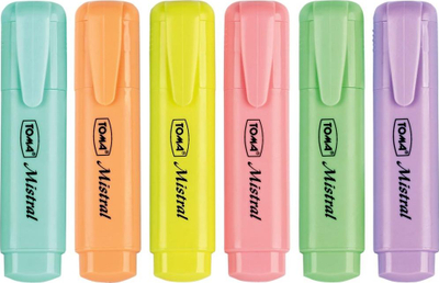 Markera Mistral Pastel Highlighters, set 6 copë, shumëngjyrëshe