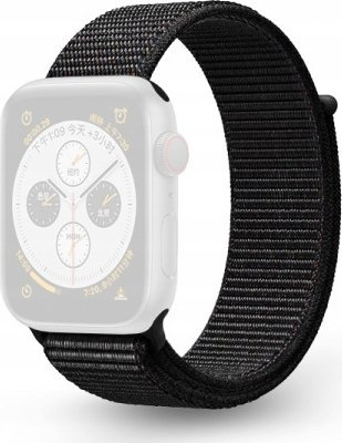 Rrip ore i zgjuar RhinoTech Magic Tape për Apple Watch 38/40/41mm, stof, i zi